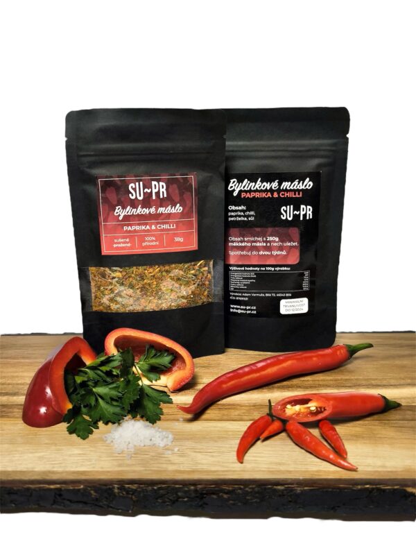 Směs na bylinkové máslo - Paprika & chilli